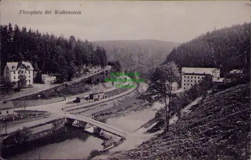 166660 AK Flossplatz bei Wolkenstein um 1910