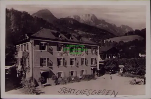 166752 AK Hotel und Pension Watzmann, Berchtesgaden 1934