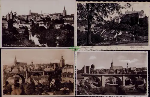 166760 4 AK Bautzen i. Sa. Kronprinzenbrücke Schloß Ortenburg Teilansicht 1939 1