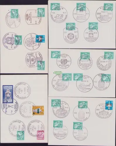 B22845 10 Briede DDR 1985 1986 1987 mit 56 verschiedenen SST