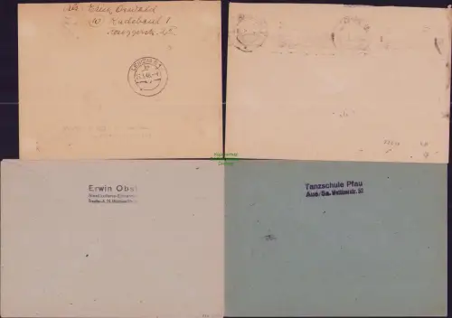 B22677 4x SBZ Ostsachsen Brief 1x Einschreiben Radebeul 3 1946