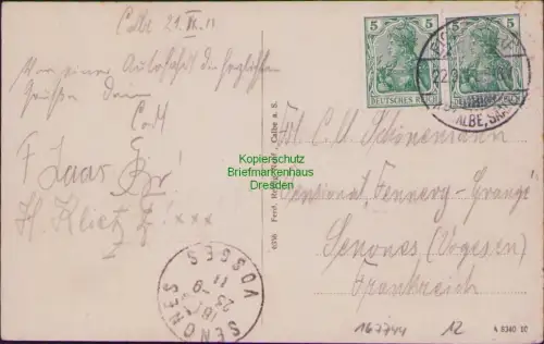 167744 AK Calbe Saale 1911 Totalansicht