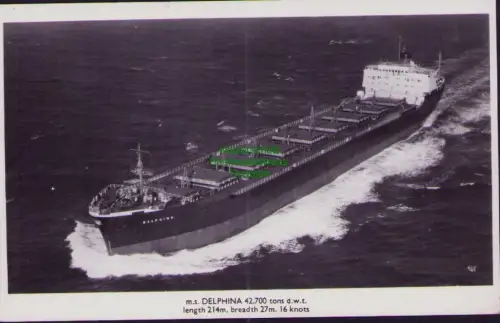 190196 AK Liberia um 1964 Schiff MS DELPHINA 42,700 tons d.w.t. length 214m, bre