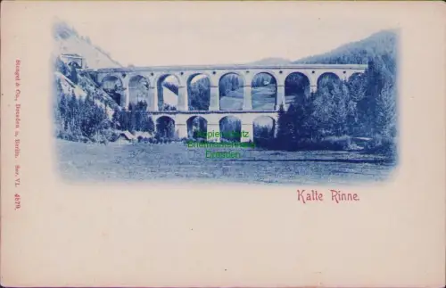 190574 AK Kalte Rinne um 1900 Semmeringbahn Viadukt Brücke Verlag Stengel & Co.,