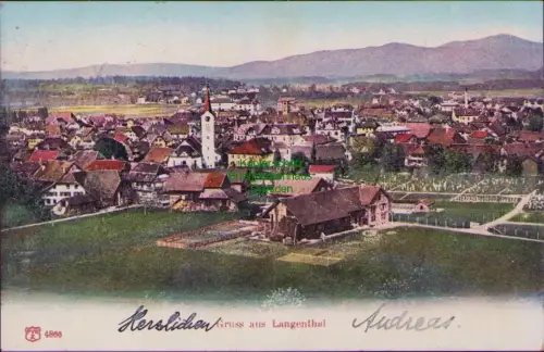 190666 AK Langenthal Schweiz 1905
