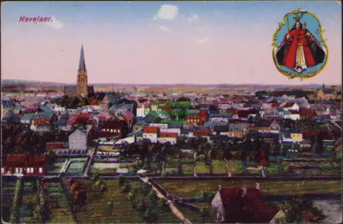 191351 AK Kevelaer Panorama 1918 Zensur Geldern P. K. Geprüft und zu befördern