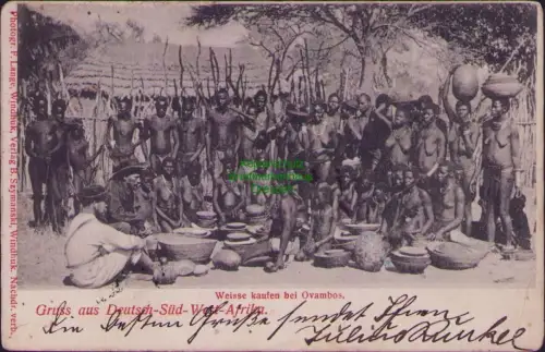 164068 AK Deutsch-Süd-West-Afrika Windhuk 1906 Weisse kaufen bei Ovambos Feldpos