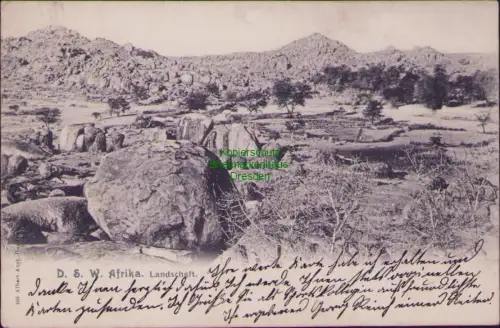 168128 AK D. S. W. Afrika. Landschaft Okahandja 1905 Verlag 160 Albert Aust. Ham