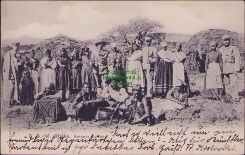 164069 AK Deutsch-Süd-West-Afrika DSWA Bessere Zeiten Feldpost Karibib 1905
