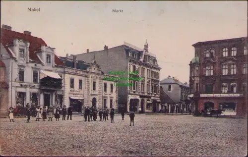 164224 AK Nakel Netze Naklo nad Notecia Markt 1912 Modewaren