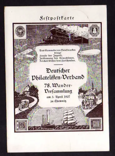101636 AK Chemnitz 1927 Briefmarken Ausstellung Philatelisten Verband