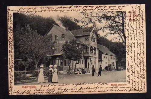 102928 AK Scharzfeld Herzberg am Harz Hotel Schuster 1900
