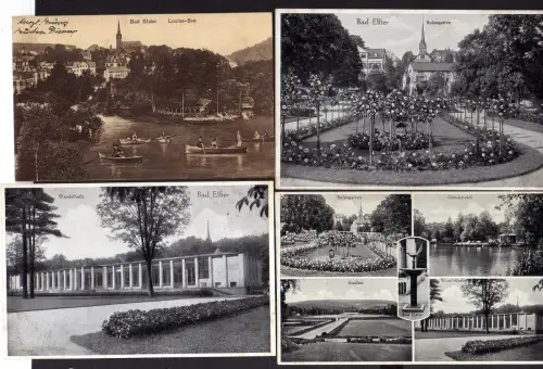 103662 9 AK Bad Elster Rosengarten Stadion Gondelteich Palast Hotel Wettiner Hof