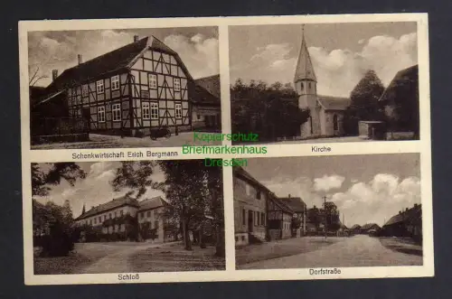 126486 AK Destedt bei Braunschweig 1936 Schankwirtschaft Bergmann Schloss Kirche