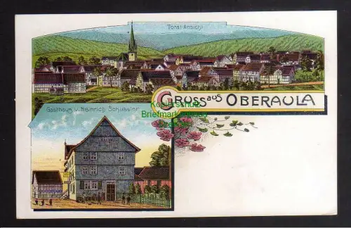 125861 AK Oberaula Litho um 1905 Gasthaus von Heinrich Schuster