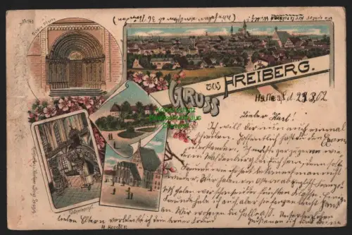 150268 AK Litho Freiberg 1902