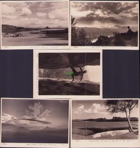 160953 5 AK Hahn Foto 1961 Sächs. Schweiz Blick vom Wolfsberg Postelwitz Elbe