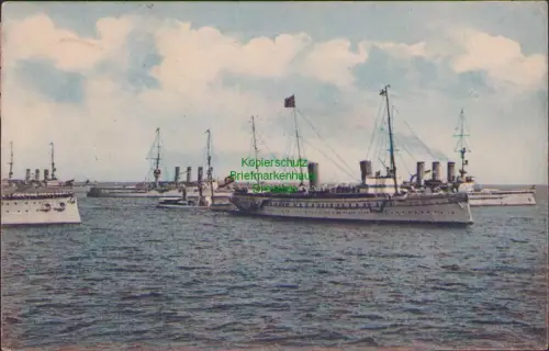 161713 AK Die Kaiseryacht Hohenzollern an Bord Se. Maj. der Kaiser Danzig 1911