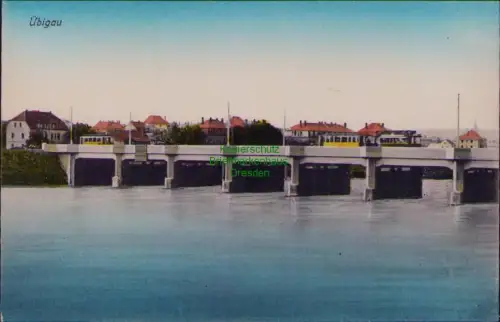 162786 AK Dresden Übigau um 1925 Brücke Flutrinne Verlag Carl Döge