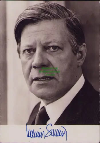 163049 AK Helmut Schmidt MdB Bundeskanzler Autogrammkarte gedruckt