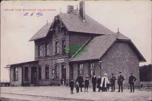 164007 AK Bolechowo Czerwonak GRUSS VOM BAHNHOF 1911 Gleisseite Regbez. Posen