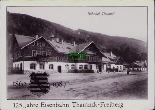 167230 AK 125 Jahre Eisenbahn Tharandt-Freiberg 11. August 1987 Bahnpost Dresden