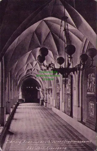 168109 AK Danzig Franziskanerkloster Stadtmuseum Südlicher Kreuzgang 1906