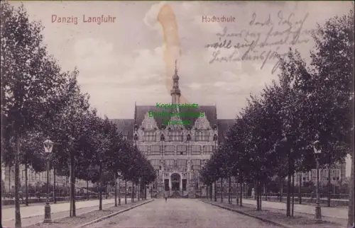 168108 AK Danzig Langfuhr Hochschule 1914