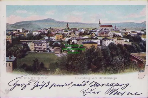 168218 AK RIESENGEBIRGE Hirschberg vom Cavalierberge 1901 Jelenia Gora Niedersch