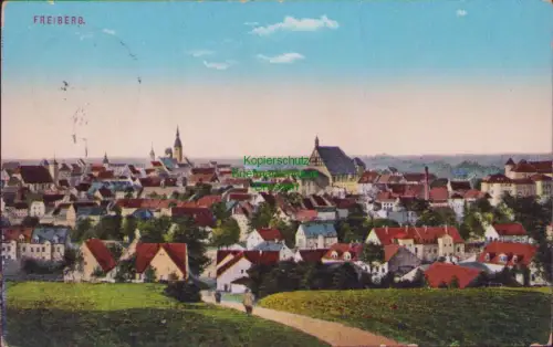 171478 AK Freiberg Panorama 1912