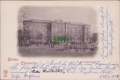171405 AK Chemnitz 1902 Staatslehranstalt