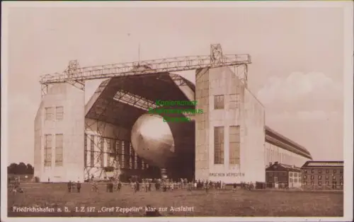 171578 AK Fotokarte Friedrichshafen a. B. LZ 127 Graf Zeppelin 1934 Ausfahrt