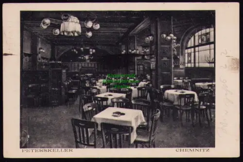 172663 AK Chemnitz 1922 Peterskeller Gasthaus Gaststätte
