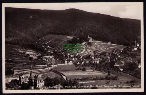 172909 AK Haardt an der Weinstraße Luftbild 1939 Terasse Dr. Welsch und Schloß