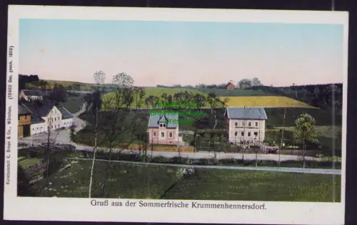 190049 AK Sommerfrische Krummenhennersdorf bei Halsbrücke Freiberg Kunstanstalt