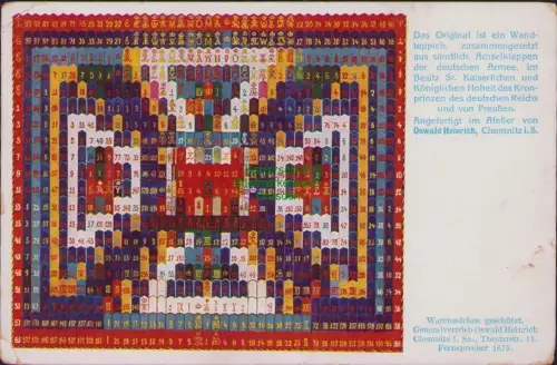 190280 AK Das Original ist ein Wandteppich zusammengesetzt aus sämtlichen Achsel