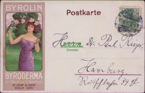 190530 AK BYROLIN BYRODERMA Für Haut und Schönheit Dr GRAF & COMP. BERLIN WIEN 1