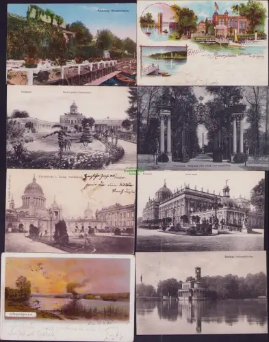 190555 8 AK Potsdam Oberspree Marmorpalais Restaurant Römerschanze Nicolaikirche