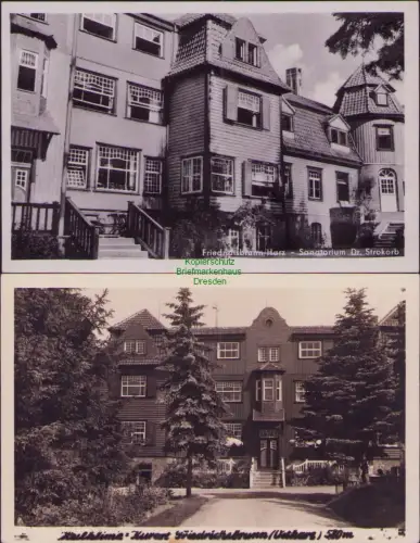 190823 2 AK Friedrichsbrunn Harz 1955 Sanatorium Dr. Strokorb