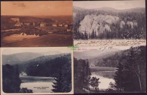 191219 4 AK Bad Sachsa Schmelzteich 1909 mit Ravensberg 1908 Verlag Dr. Trenkler