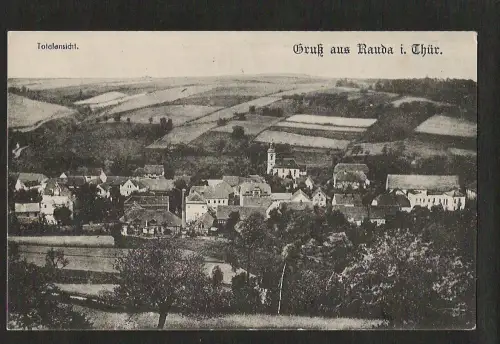 22724 AK Rauda Total Bahnpost Crossen Jena 1921 Walter Kötteritzsch Rauda Thür.