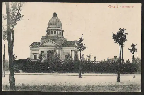 24388 AK Chemnitz Krematorium 1913 , gelaufen