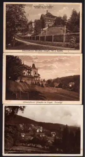 38791 3 AK Bärenfels Erzgeb. Spitzbergbaude Erholungsheim Bäcker Innung Dresden