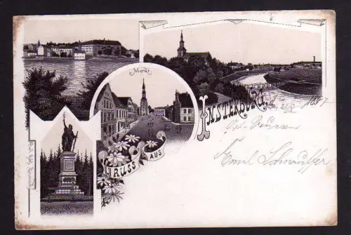 86471 AK  Insterburg Tschernjachowsk Litho 1897 4 Ansichten