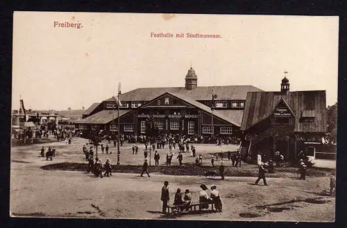 87207 AK Freiberg Sachsen Festhalle Stadtmuseum 1916