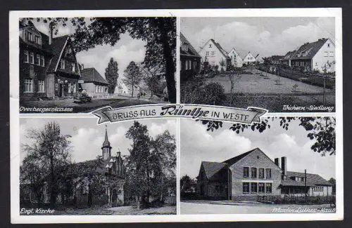 89871 AK Rünthe Westf. Overbergerstrasse Wichern Siedlung Martin Luther Haus Ev.