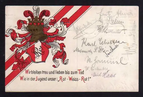 89970 AK Chemnitz Studentika Rot - Weiss - Rot Verein Realgymnasium 1909