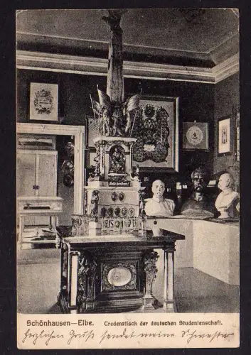 82613 AK Schönhausen Elbe Studentika Credenztisch d dt. Studentenschaft 1918