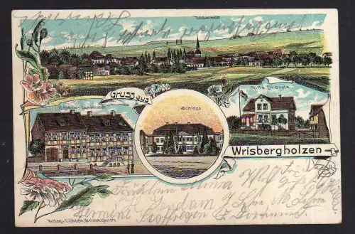 90285 AK Wrisbergholzen Litho Gasthaus Gödeke Villa Dr. Grefe 1909