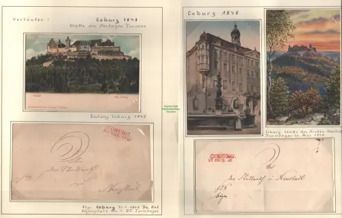 B10274 Sportfest Coburg 1848 Vorphila Bildmaterial auf 4 Seiten